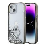 Carcasa Karl Lagerfeld Liquid Glitter Choupette compatibila cu iPhone 15, Transparent 4 - lerato.ro
