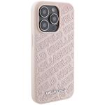 Carcasa Karl Lagerfeld Quilted K Pattern compatibila cu iPhone 15 Pro Max, Roz 5 - lerato.ro