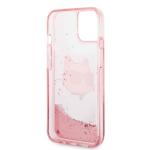 Carcasa Karl Lagerfeld Glitter Choupette Head compatibila cu iPhone 14 Plus, Roz 8 - lerato.ro