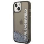 Carcasa Karl Lagerfeld Liquid Glitter Elong compatibila cu iPhone 14 Plus, Negru 3 - lerato.ro