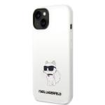 Carcasa Karl Lagerfeld Silicone Choupette compatibila cu iPhone 14 Plus, Alb 3 - lerato.ro