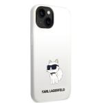 Carcasa Karl Lagerfeld Silicone Choupette compatibila cu iPhone 14 Plus, Alb 5 - lerato.ro