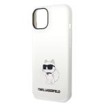 Carcasa Karl Lagerfeld Silicone Choupette compatibila cu iPhone 14 Plus, Alb 7 - lerato.ro