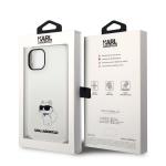 Carcasa Karl Lagerfeld Silicone Choupette compatibila cu iPhone 14 Plus, Alb 9 - lerato.ro
