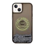 Carcasa Karl Lagerfeld Liquid Glitter RSG compatibila cu iPhone 14, Negru 2 - lerato.ro