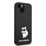 Carcasa Karl Lagerfeld Silicone Choupette compatibila cu iPhone 14 Plus, Negru 5 - lerato.ro