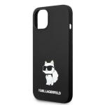 Carcasa Karl Lagerfeld Silicone Choupette compatibila cu iPhone 14 Plus, Negru 7 - lerato.ro