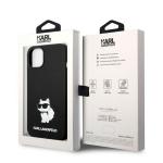 Carcasa Karl Lagerfeld Silicone Choupette compatibila cu iPhone 14 Plus, Negru 9 - lerato.ro