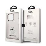 Carcasa Karl Lagerfeld Ikonik Choupette compatibila cu iPhone 14 Pro Max, Roz 9 - lerato.ro