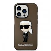 Carcasa Karl Lagerfeld Ikonik Karl compatibila cu iPhone 14 Pro Max, Negru