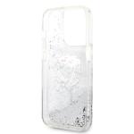 Carcasa Karl Lagerfeld Liquid Glitter Karl Head compatibila cu iPhone 14 Pro Max, Silver 8 - lerato.ro
