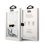 Carcasa Karl Lagerfeld Liquid Glitter Karl Head compatibila cu iPhone 14 Pro Max, Silver 9 - lerato.ro