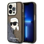 Carcasa Karl Lagerfeld Liquid Glitter Karl Head compatibila cu iPhone 14 Pro Max, Negru 4 - lerato.ro