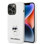 Carcasa Karl Lagerfeld Silicone Choupette compatibila cu iPhone 14 Pro Max, Alb 4 - lerato.ro