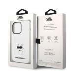 Carcasa Karl Lagerfeld Silicone Choupette compatibila cu iPhone 14 Pro Max, Alb 9 - lerato.ro