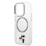 Carcasa Karl Lagerfeld Karl and Choupette Magsafe compatibila cu iPhone 14 Pro, Transparent 7 - lerato.ro