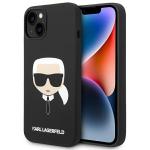 Carcasa Karl Lagerfeld Silicone Karl Head cu MagSafe compatibila cu iPhone 14 Plus, Negru 4 - lerato.ro