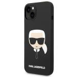 Carcasa Karl Lagerfeld Silicone Karl Head cu MagSafe compatibila cu iPhone 14 Plus, Negru 3 - lerato.ro
