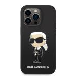Carcasa Karl Lagerfeld Silicone Ikonik Karl cu MagSafe compatibila cu iPhone 14 Pro Max, Negru 2 - lerato.ro