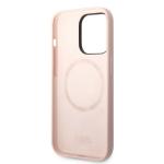 Carcasa Karl Lagerfeld Silicon Karl and Choupette cu MagSafe compatibila cu iPhone 14 Pro Max, Roz 7 - lerato.ro