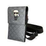 Geanta universala Karl Lagerfeld Ikonik Karl Monogram Patch, 18.5 x 11.5 x 2 cm, 5 compartimente, Silver 3 - lerato.ro