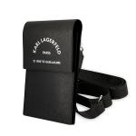 Geanta universala Karl Lagerfeld Embossed RSG, 18.5 x 11.5 x 2 cm, 5 compartimente, Negru 3 - lerato.ro