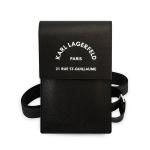 Geanta universala Karl Lagerfeld Embossed RSG, 18.5 x 11.5 x 2 cm, 5 compartimente, Negru 2 - lerato.ro