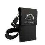 Geanta universala Karl Lagerfeld Embossed RSG, 18.5 x 11.5 x 2 cm, 5 compartimente, Negru 4 - lerato.ro