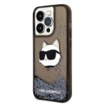Carcasa Karl Lagerfeld Glitter Choupette Head compatibila cu iPhone 14 Pro, Negru 3 - lerato.ro