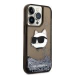 Carcasa Karl Lagerfeld Glitter Choupette Head compatibila cu iPhone 14 Pro, Negru 5 - lerato.ro