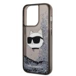 Carcasa Karl Lagerfeld Glitter Choupette Head compatibila cu iPhone 14 Pro, Negru 7 - lerato.ro