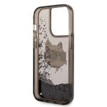 Carcasa Karl Lagerfeld Glitter Choupette Head compatibila cu iPhone 14 Pro, Negru 8 - lerato.ro