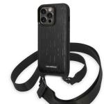 Carcasa Karl Lagerfeld Monogram Plaque Logo Strap compatibila cu iPhone 14 Pro, Negru 3 - lerato.ro