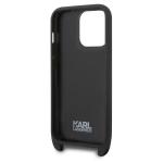 Carcasa Karl Lagerfeld Monogram Plaque Logo Strap compatibila cu iPhone 14 Pro, Negru 5 - lerato.ro