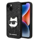 Carcasa Karl Lagerfeld Glitter Choupette Patch compatibila cu iPhone 14 Plus, Negru 4 - lerato.ro
