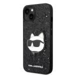 Carcasa Karl Lagerfeld Glitter Choupette Patch compatibila cu iPhone 14 Plus, Negru 3 - lerato.ro
