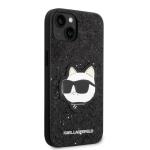 Carcasa Karl Lagerfeld Glitter Choupette Patch compatibila cu iPhone 14 Plus, Negru 5 - lerato.ro