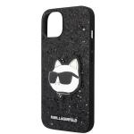 Carcasa Karl Lagerfeld Glitter Choupette Patch compatibila cu iPhone 14 Plus, Negru 7 - lerato.ro