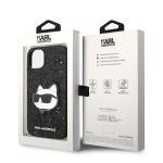 Carcasa Karl Lagerfeld Glitter Choupette Patch compatibila cu iPhone 14 Plus, Negru 9 - lerato.ro