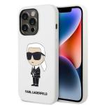 Carcasa Karl Lagerfeld Silicone Ikonik Karl compatibila cu iPhone 14 Pro, Alb 4 - lerato.ro