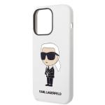 Carcasa Karl Lagerfeld Silicone Ikonik Karl compatibila cu iPhone 14 Pro, Alb 7 - lerato.ro