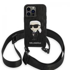 Carcasa Karl Lagerfeld Monogram Ikonik Patch compatibila cu iPhone 14 Pro, Negru