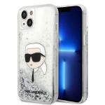 Carcasa Karl Lagerfeld Glitter Karl Head compatibila cu iPhone 14 Plus, Silver 4 - lerato.ro