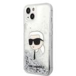Carcasa Karl Lagerfeld Glitter Karl Head compatibila cu iPhone 14 Plus, Silver 3 - lerato.ro