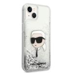 Carcasa Karl Lagerfeld Glitter Karl Head compatibila cu iPhone 14 Plus, Silver 5 - lerato.ro