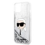 Carcasa Karl Lagerfeld Glitter Karl Head compatibila cu iPhone 14 Plus, Silver 7 - lerato.ro