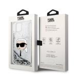 Carcasa Karl Lagerfeld Glitter Karl Head compatibila cu iPhone 14 Plus, Silver 9 - lerato.ro