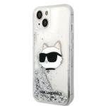 Carcasa Karl Lagerfeld Glitter Choupette Head compatibila cu iPhone 14 Plus, Silver 3 - lerato.ro