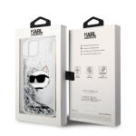 Carcasa Karl Lagerfeld Glitter Choupette Head compatibila cu iPhone 14 Plus, Silver 9 - lerato.ro