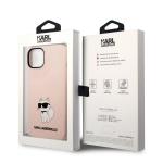 Carcasa Karl Lagerfeld Silicon Choupette compatibila cu iPhone 14 Plus, Roz 9 - lerato.ro